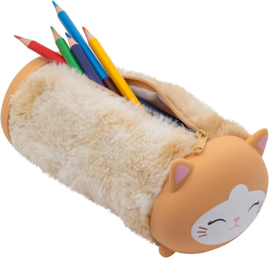 Idena Schlamper „Katze“ Fluffy – Stiftetui Polyester, beige