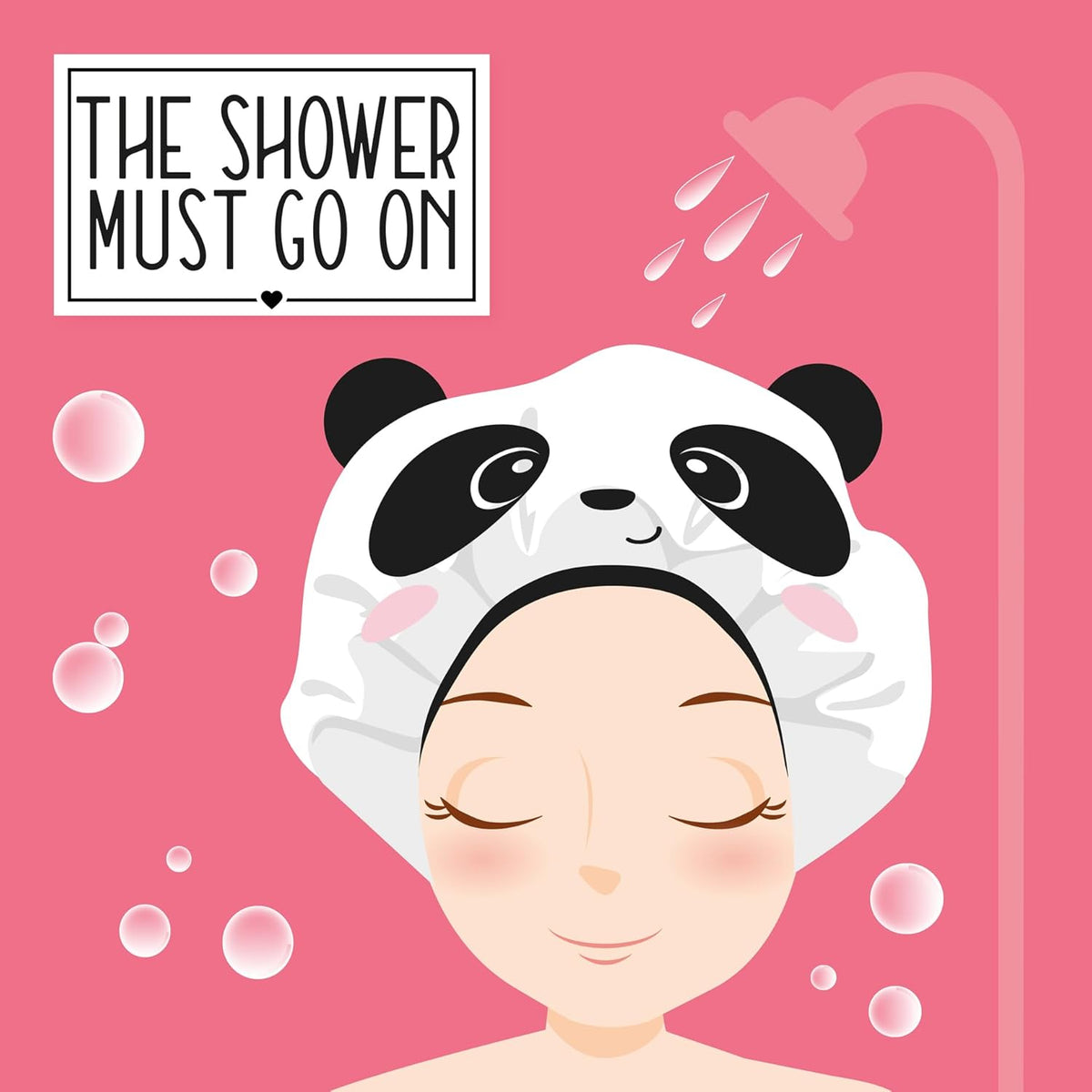 LEGAMI Duschhaube „The Shower Must Go On“ – Panda