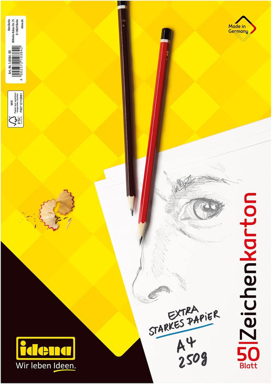Idena Zeichenkarton 50 Blatt DIN A4 250 g/m² FSC-Mix