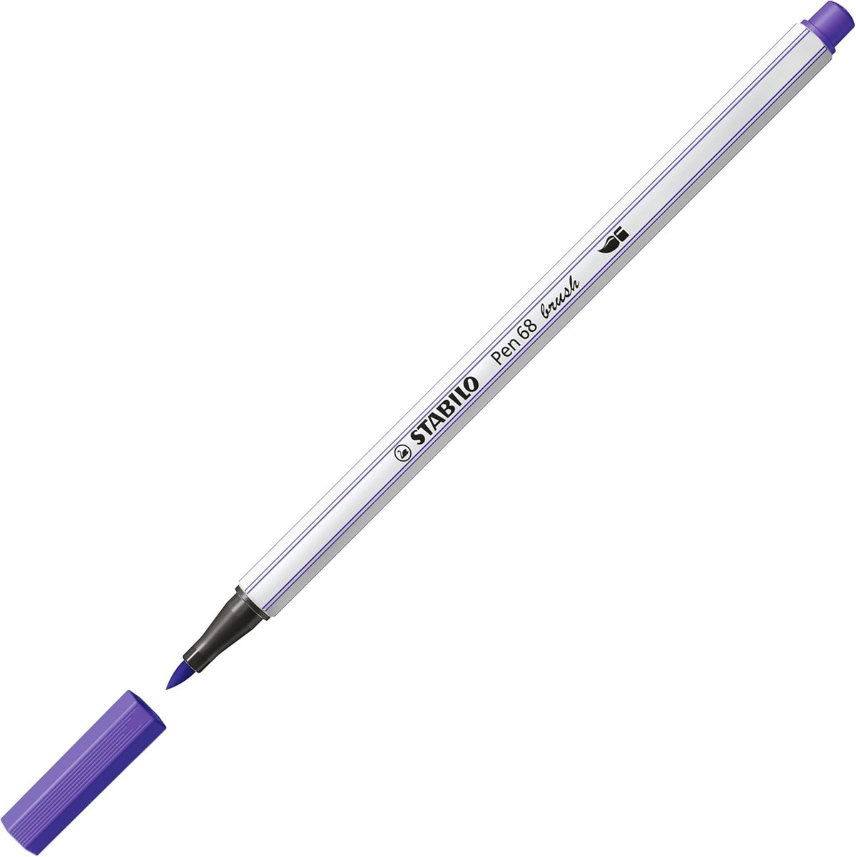 STABILO Pen 68 brush Pinselstift Violett – Einzelstift