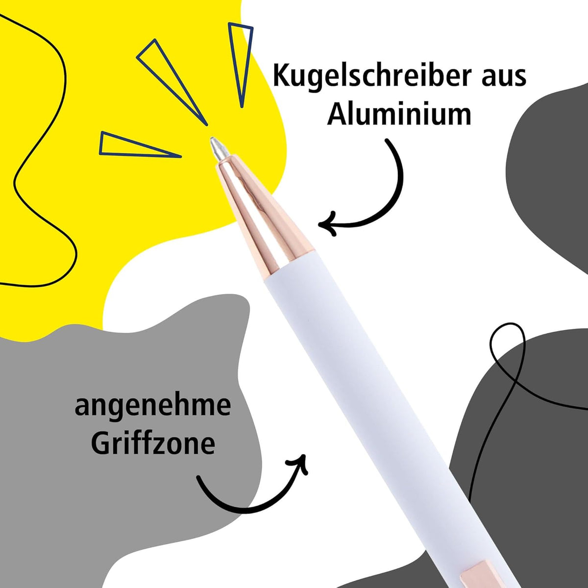 ONLINE Kugelschreiber Soft Metal White Rose | Aluminium