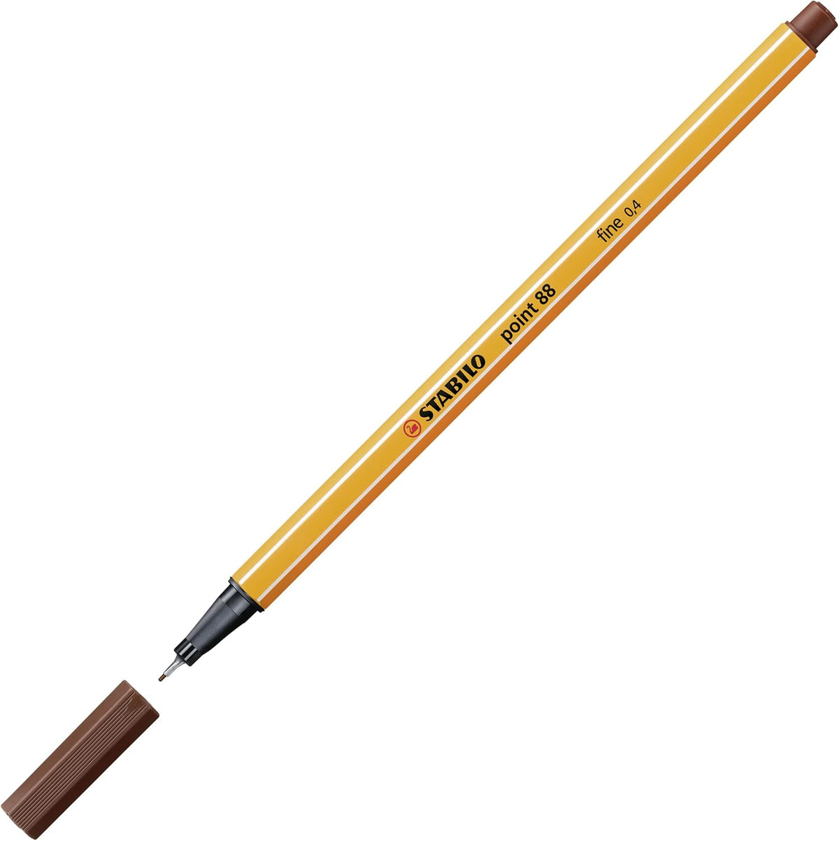 STABILO point 88 Fineliner - Braun | Präzise Linien für Profis