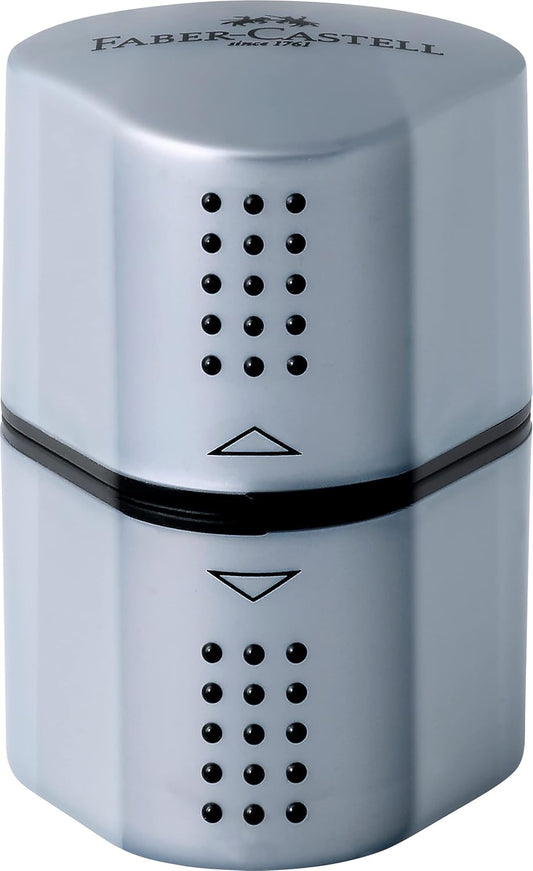 Faber-Castell Dreifachspitzdose Grip 2001 silber