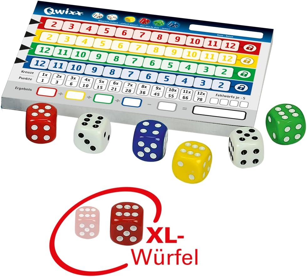 NSV QWIXX XL – Würfelspiel für 2–5 Spieler ab 8 J.