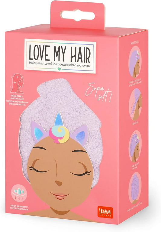LEGAMI Haarturban Unicorn – Mikrofaser, schnelltrocknend