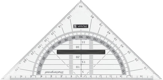 BRUNNEN Geometrie-Dreieck 16 cm, ergon. Griff, schwarz/onyx