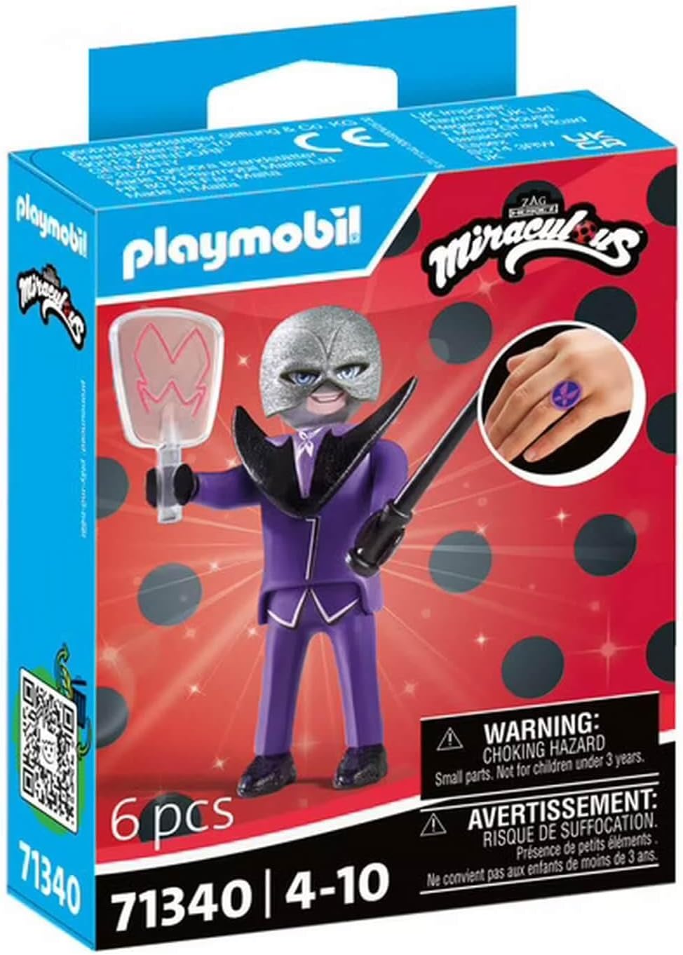 PLAYMOBIL® 71340 Miraculous: Hawk Moth – Figur mit Ring & Charm