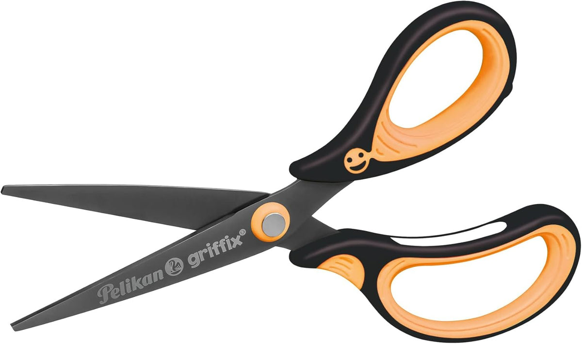 Pelikan Schulschere griffix spitz Rechtshänder 15 cm neon black