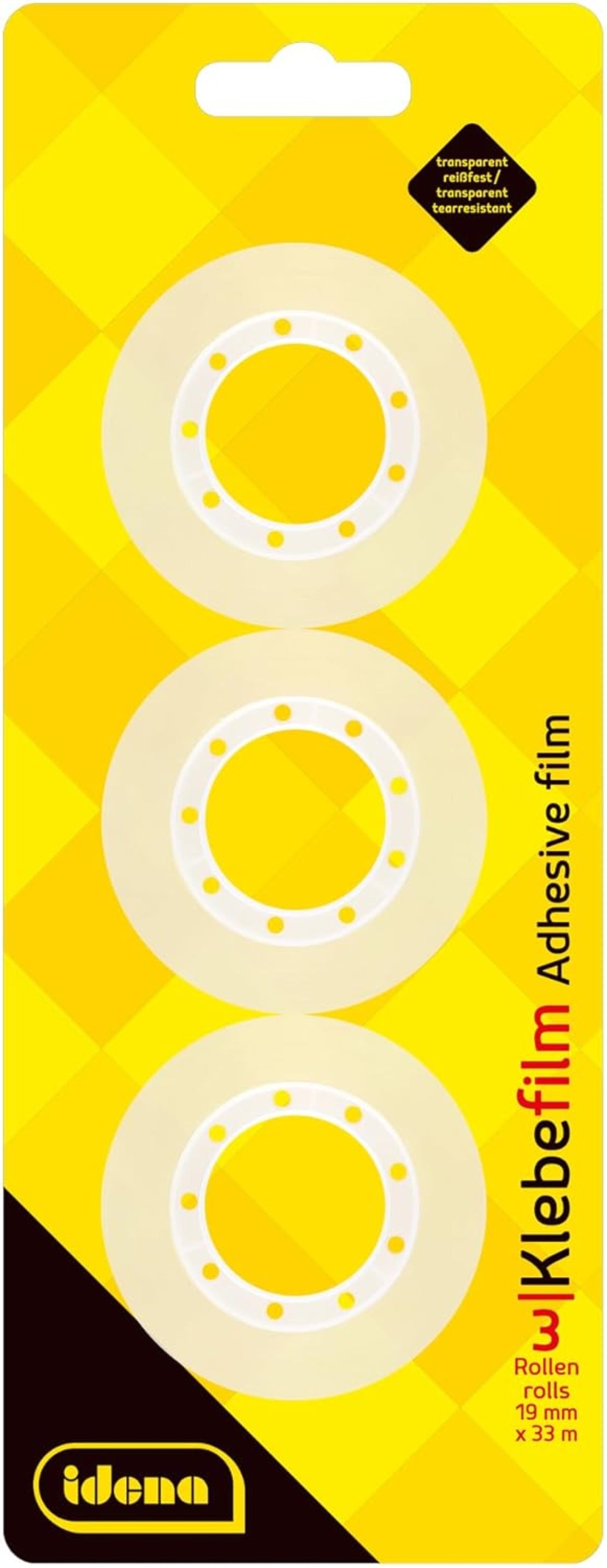 Idena Klebefilm transparent 1,9 cm x 33 m 3 Rollen