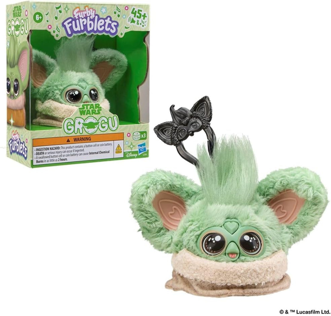 Hasbro Furblet Grogu Plüschspielzeug mit Sound, 45+ Effekte