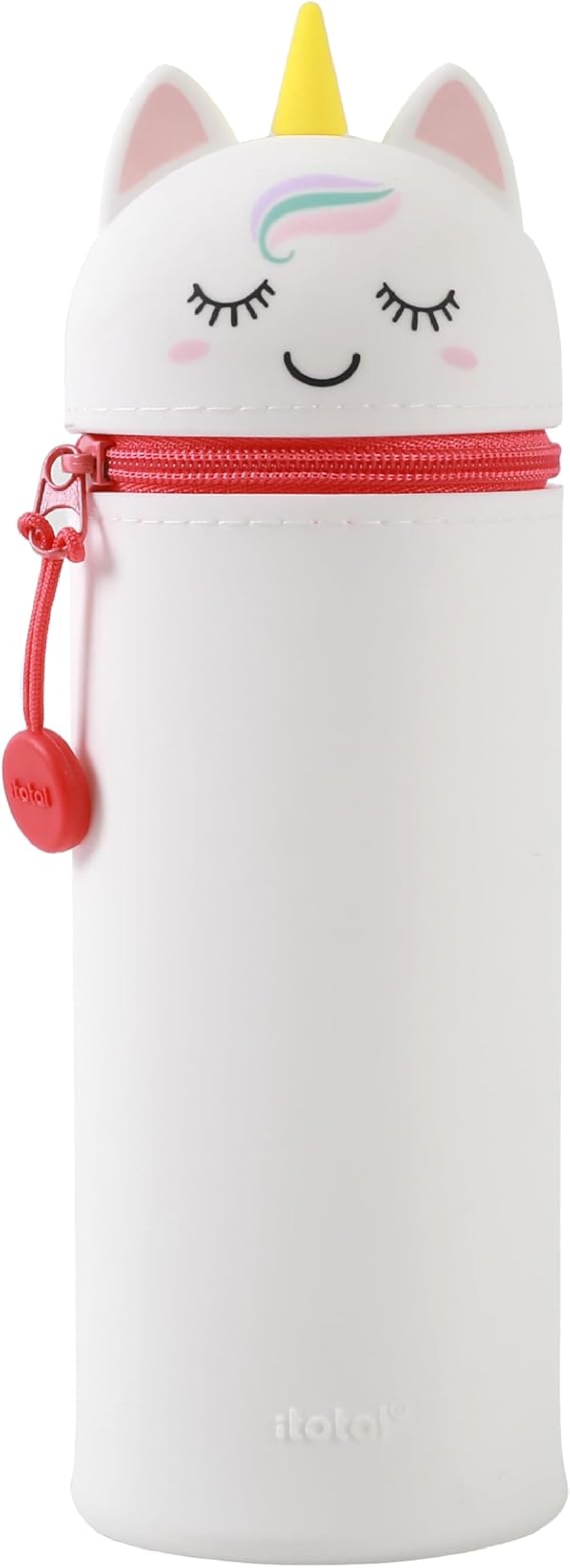 I-TOTAL Silikon Federmäppchen Einhorn – ausziehbar, 6x21cm
