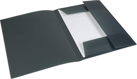 Idena Sammelmappe PP Gummizug transluzent schwarz DIN A3