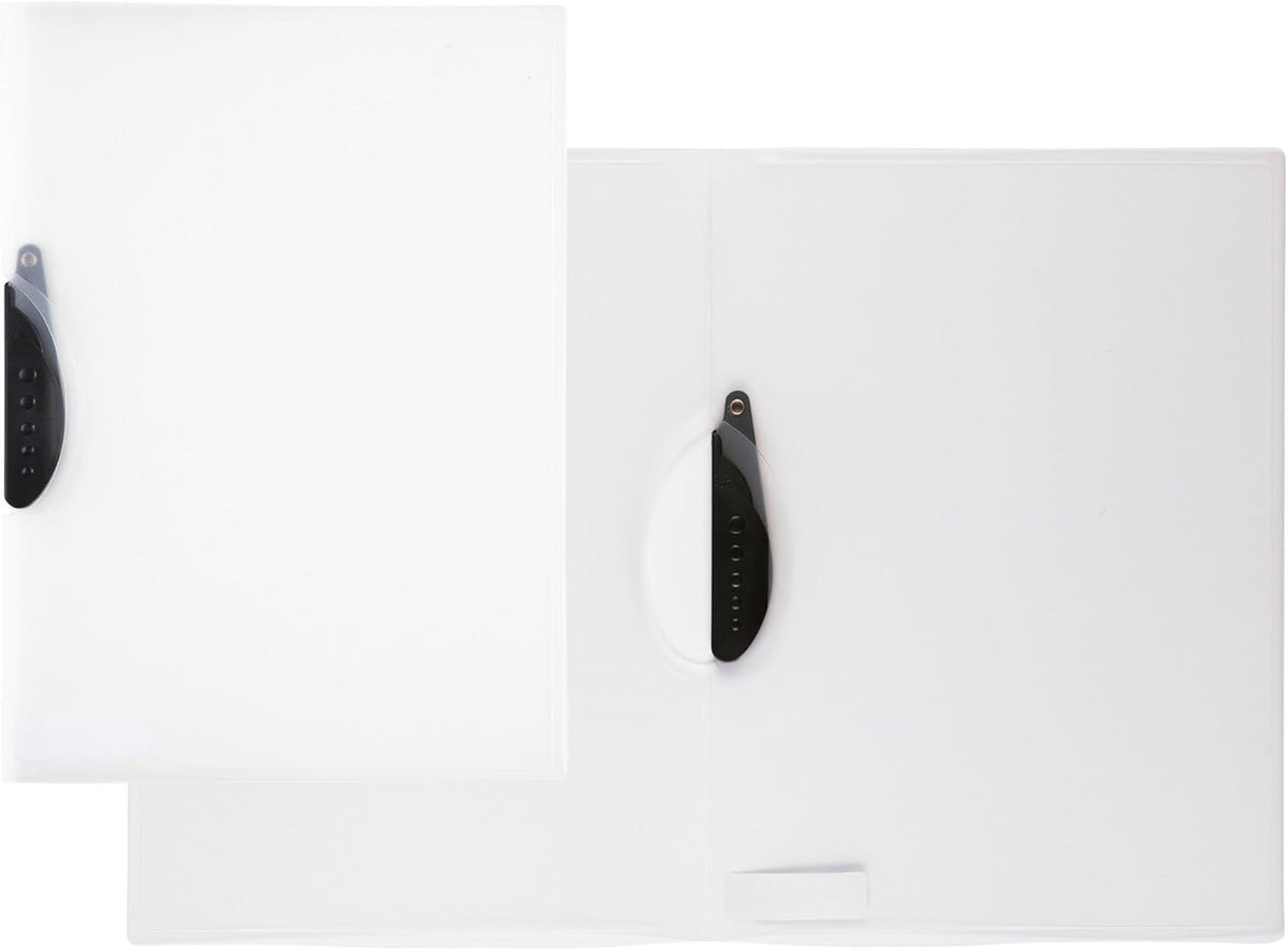 Idena Clipmappe DIN A4 – PP transluzent/weiß, ca. 30 Blatt