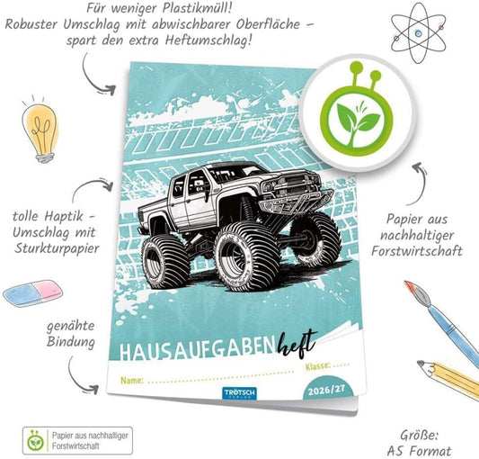 TRÖTSCH Hausaufgabenheft Truck Grundschule A5 2026/27