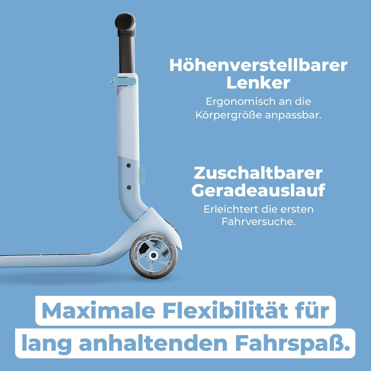 PUKY Roller PUSH arctic blue – 3 Räder ab 2 Jahre