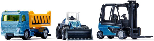 SIKU 6336 Geschenkset Baustelle – LKW, Gabelstapler & Radlader
