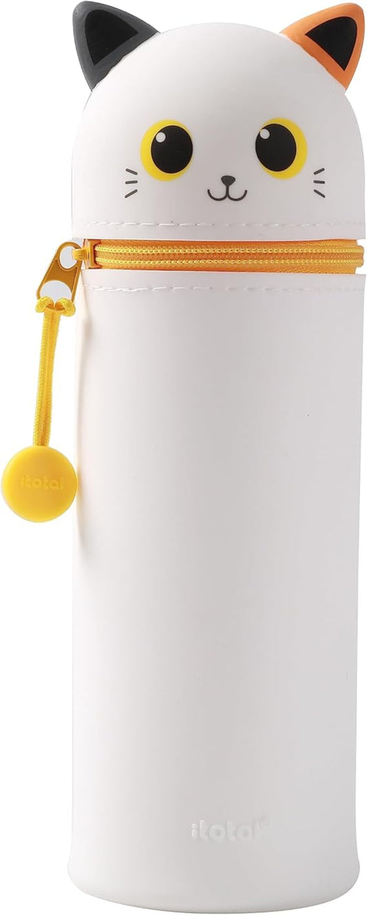 I-TOTAL® Silikon-Federmäppchen Glückskatze – ausziehbar