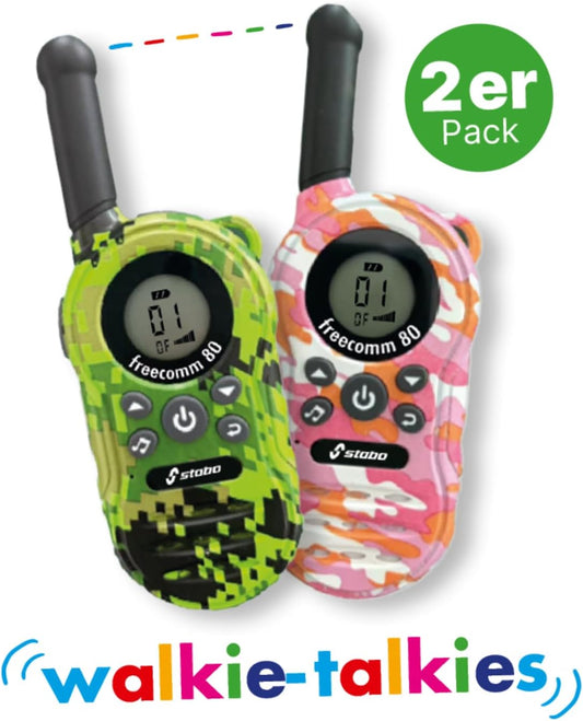 stabo freecomm 80 PMR Walkie-Talkie Set | 2 Geräte 5 km