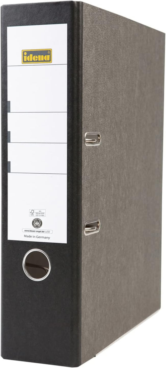 Idena Ordner Wolkenmarmor schwarz DIN A4 80mm FSC