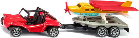 siku 1696 Buggy mit Sportflugzeug – Spielzeug-Set Rot/Gelb