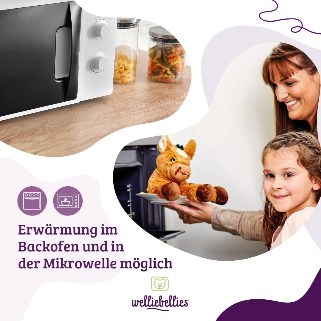 welliebellies® Wärmetier Katze groß - Kuscheltier mit Wärmekissen