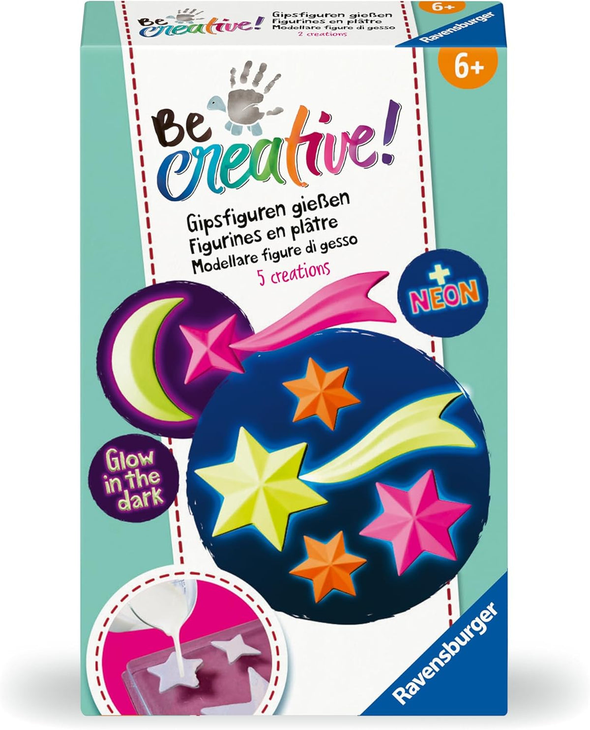Ravensburger BeCreative Leuchtsterne 25538 – Bastelset Kinder ab 6