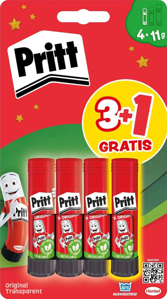 Pritt Klebestift 4 x 11g – Kindgerechter Bastelkleber