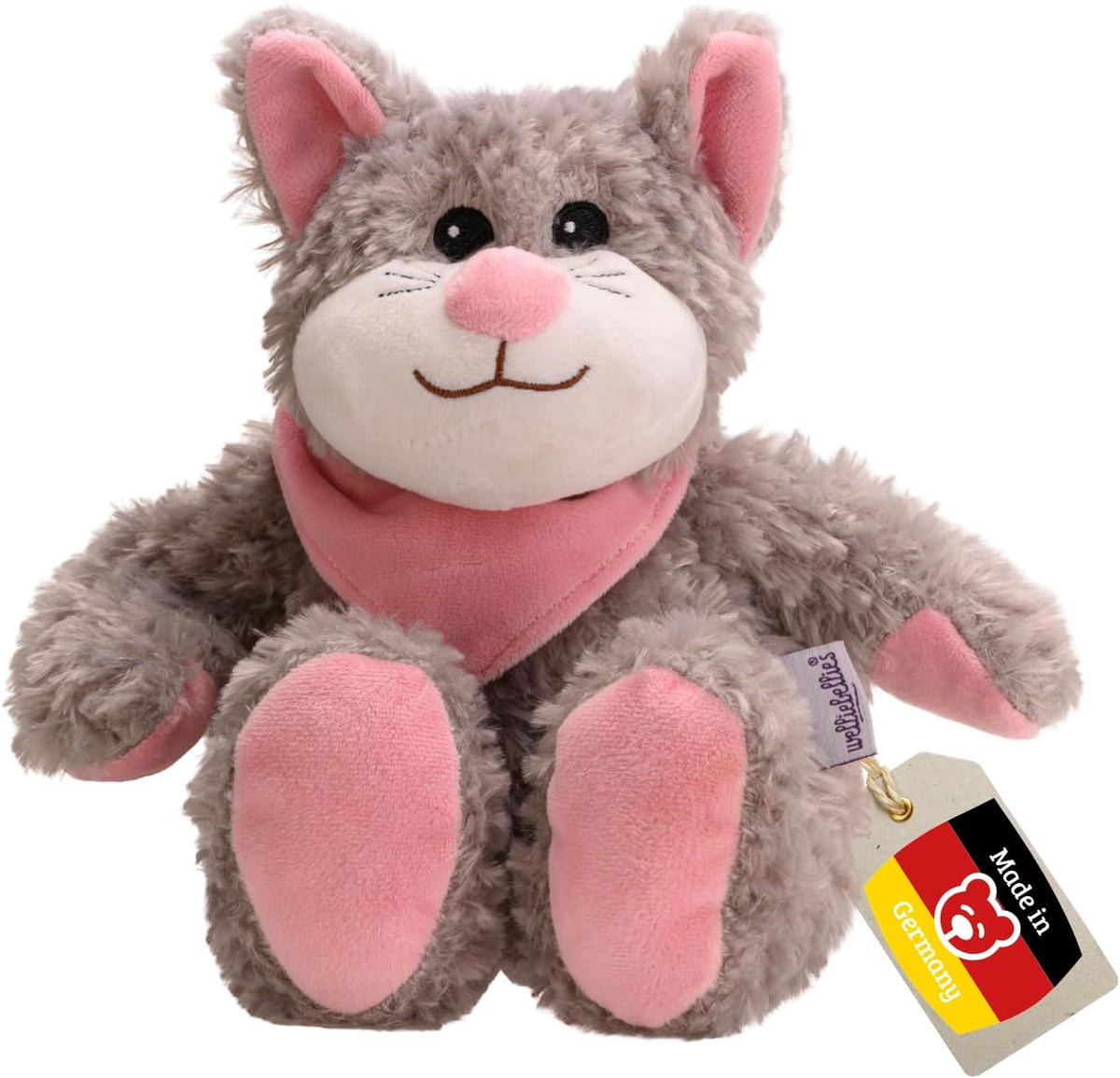 welliebellies® Wärmetier Katze groß - Kuscheltier mit Wärmekissen