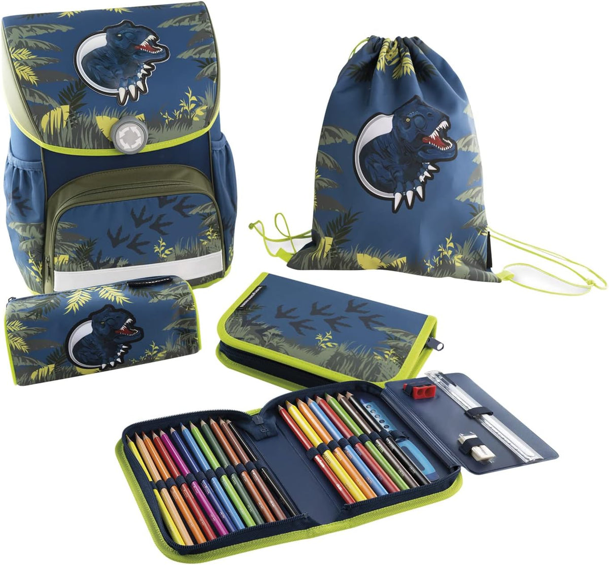 Faber-Castell EFAlino Schulranzenset Dinosaurier 4-tlg.
