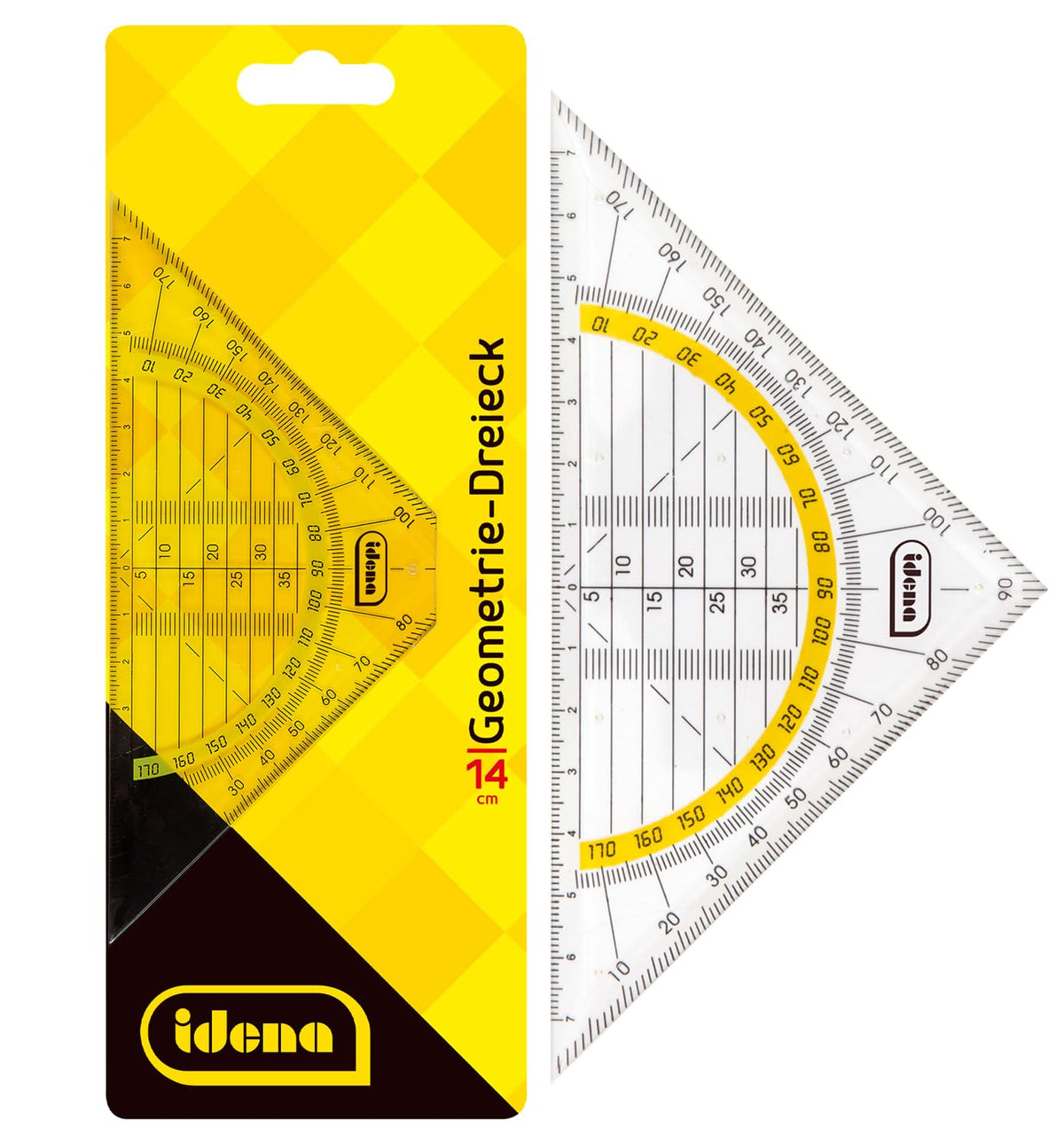 Idena Geodreieck 14 cm transparent ohne Griff