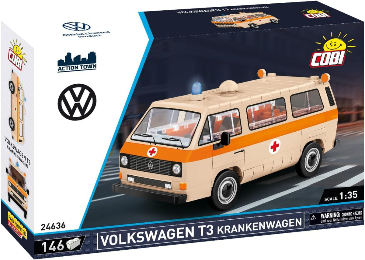COBI VW T3 Krankenwagen Bauset 141 Teile Maßstab 1:35