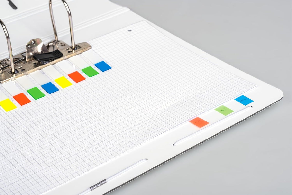 Markierstreifen Index - 160 Stück in 4 Farben - Abheftbar & Rückstandsfrei