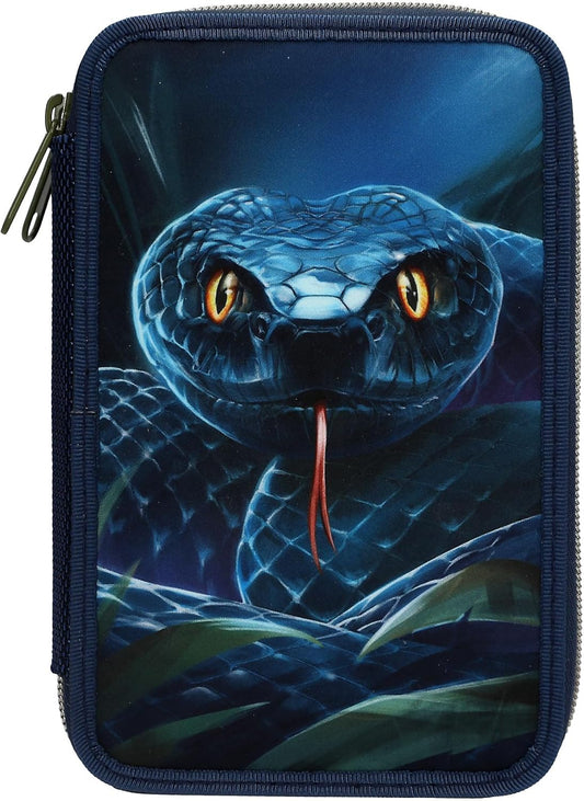 Adventure World Federtasche 2-Fach mit Schlangen-Motiv
