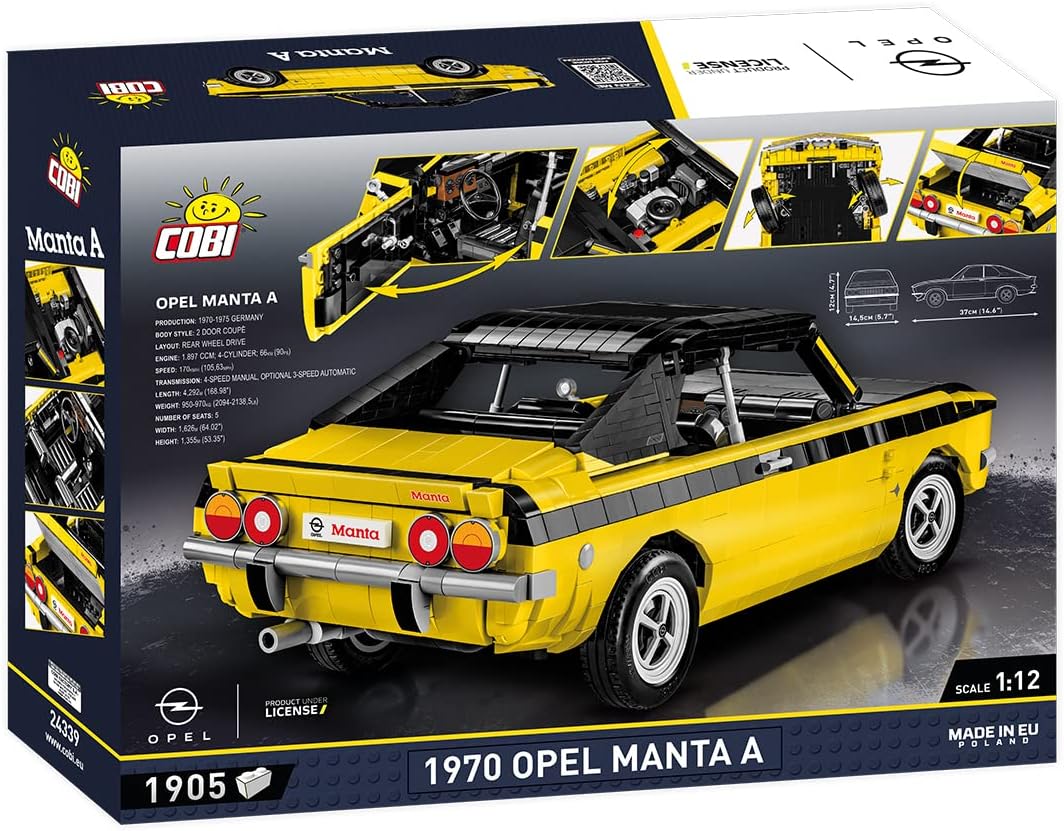 COBI 1970 Opel Manta A Bauset 1:12 – 1.905 Teile (24339)