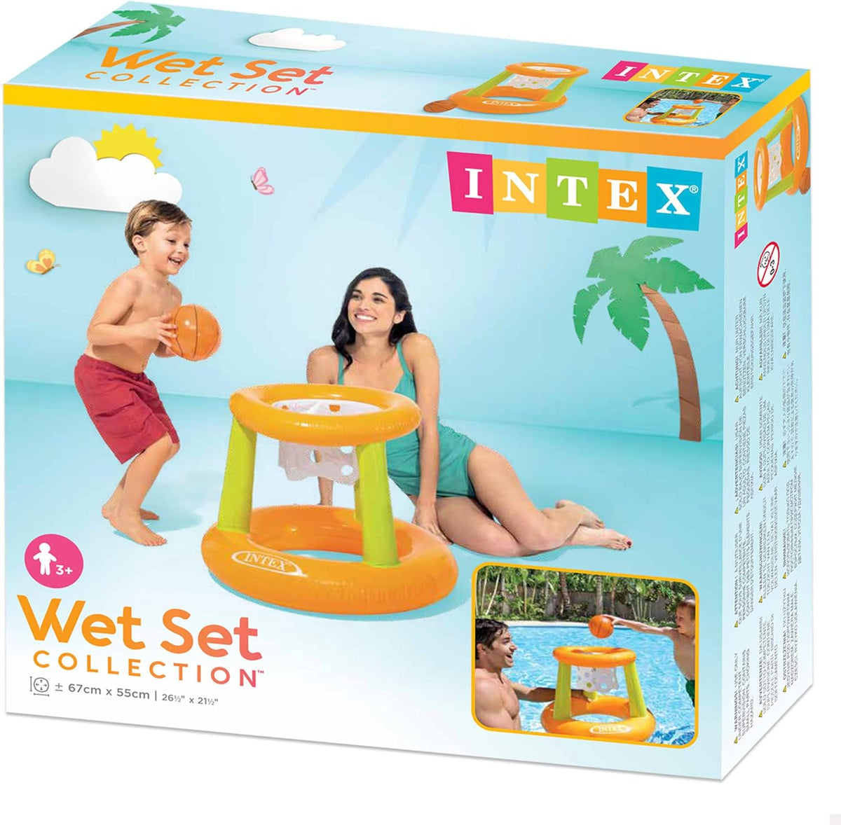 Intex Floating Hoops Pool-Basketball 67×55 cm orange/grün