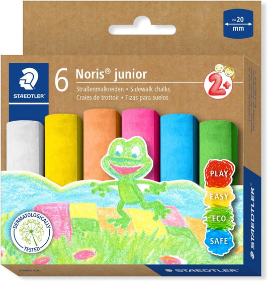 STAEDTLER Noris junior Straßenmalkreide 6er-Set farbig sortiert