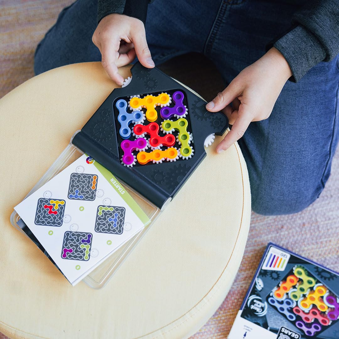 SmartGames IQ Gears – Logikspiel ab 7 Jahren, 120 Aufgaben