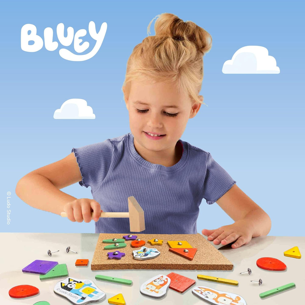 SES Creative Hämmerchen Tick mit Bluey Holzformen ab 3 Jahren