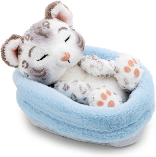 NICI Kuscheltier Schneeleopard 12 cm Sleeping Pets Wild Cat