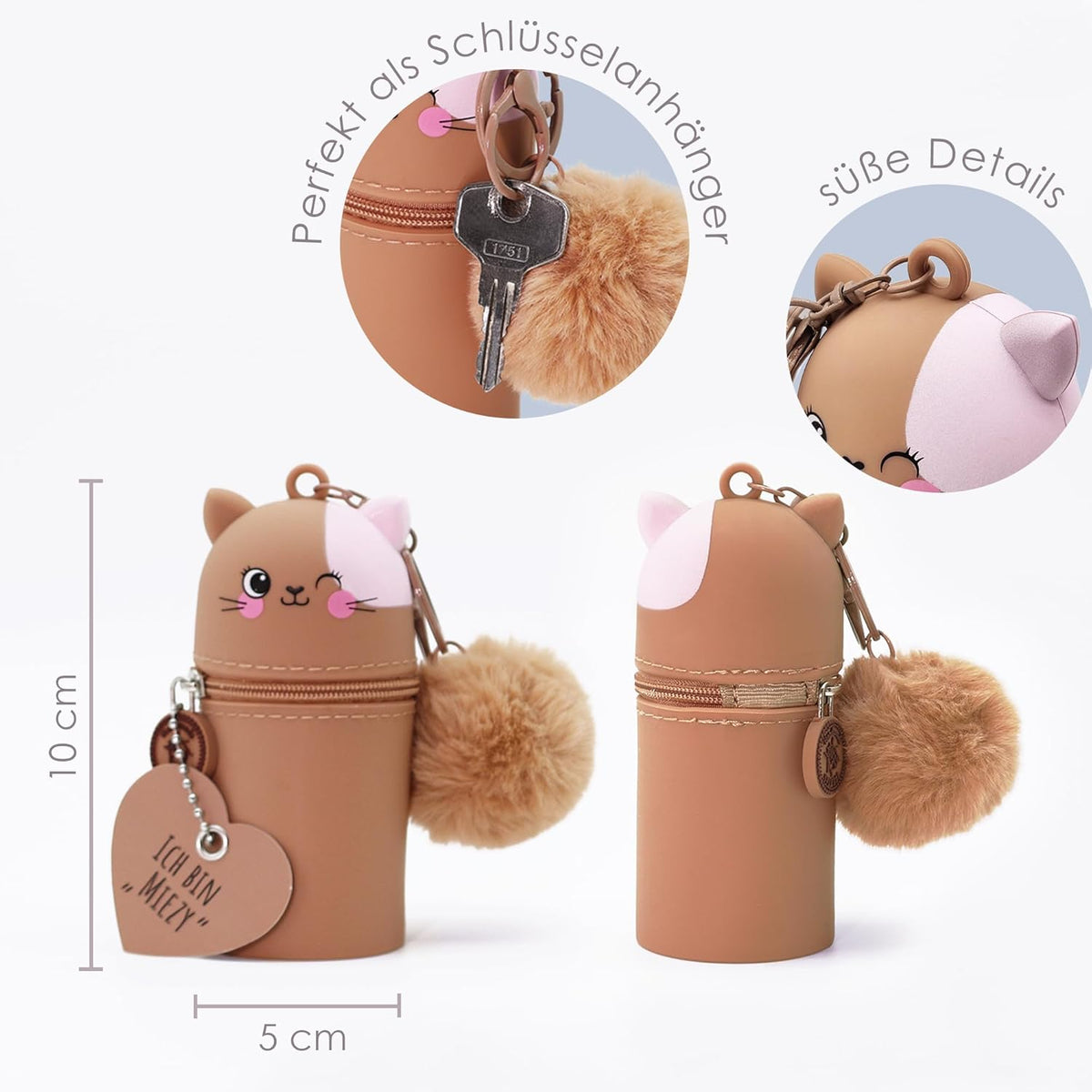 Lulubug Schlüsselanhänger Kinder Miezy mit Puschel