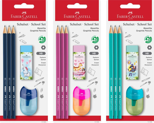 FABER-CASTELL Schulset HB 5-teilig – 1 Stk., Farbe zufällig