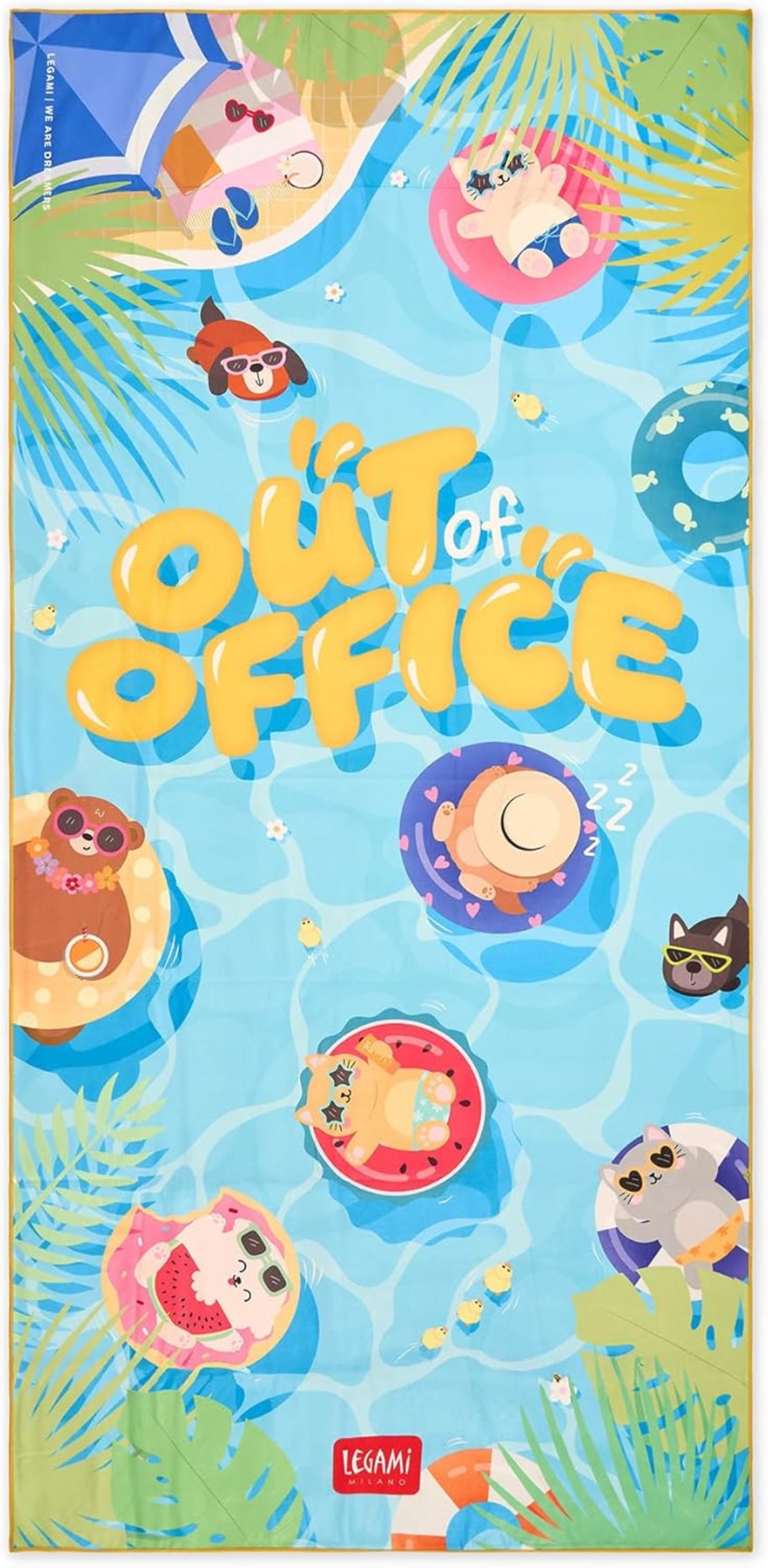 Legami Mikrofaser-Strandtuch Out of Office 85x180 cm