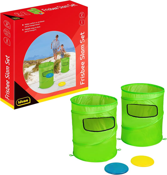 Idena Wurfscheibe Slam Set 4-teilig – 2 Körbe & 2 Scheiben
