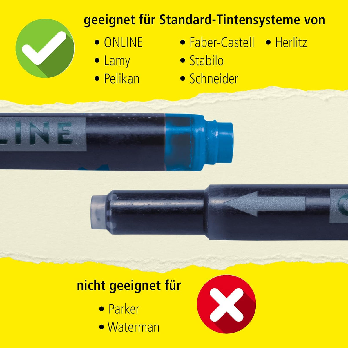 ONLINE Kombipatrone Maxi-Pack blau, 25 Stück