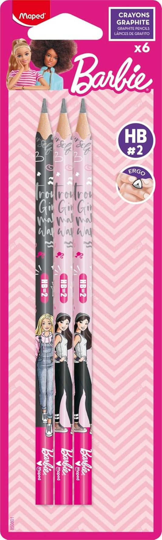 MAPED Barbie Bleistift HB 6er Set