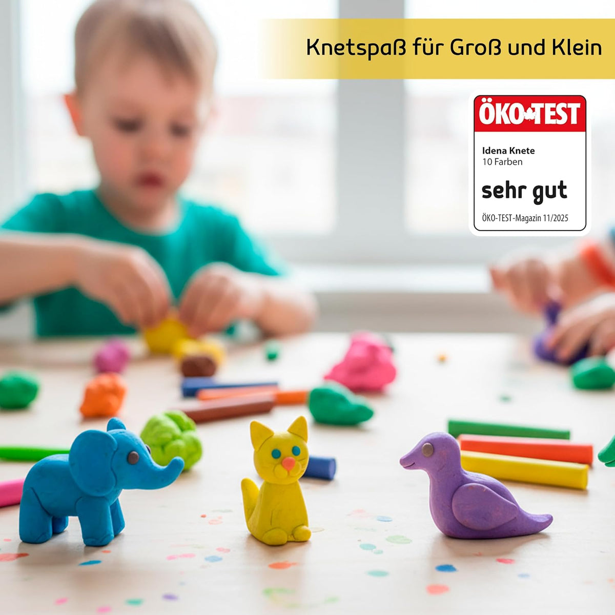 Idena Knete 10 leuchtende Farben