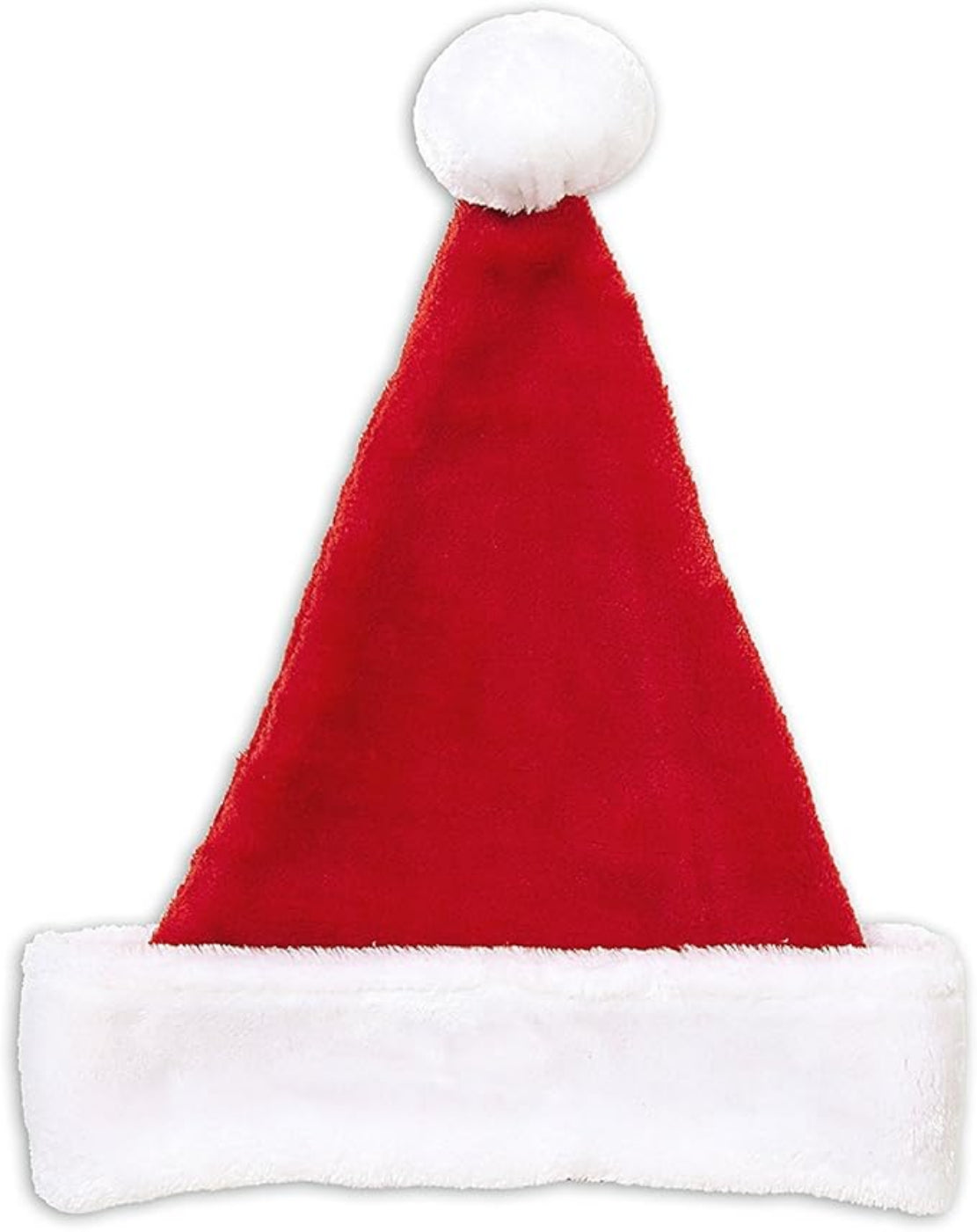 WIDMANN Weihnachtsmannmütze - Klassisch Rot mit Bommel