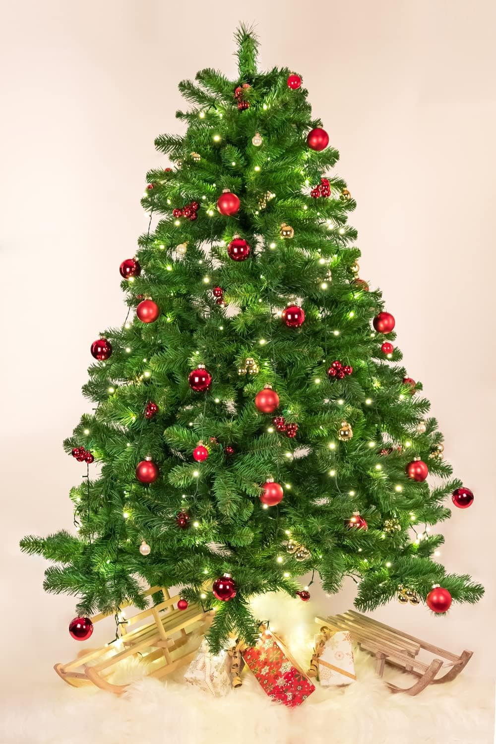 Idena NewTec LED-Weihnachtsbaum-Überwurf 200 LEDs warmweiß