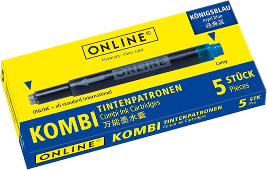ONLINE Tintenpatronen Königsblau Universal 5 Stück