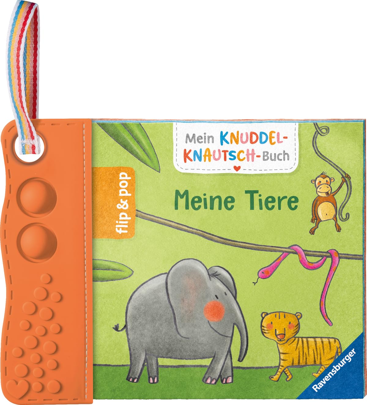 Ravensburger Knuddel-Knautsch Stoff-Beißbuch mit Pop Bubbles